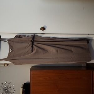 City chic taupe midi dress